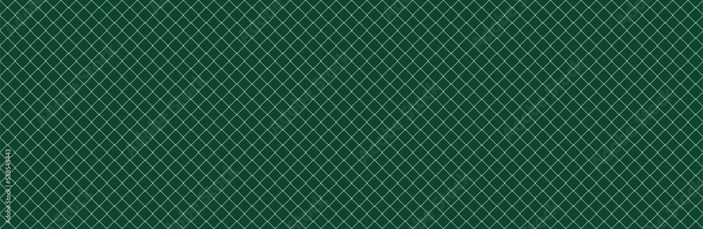 Fototapeta Net texture pattern on green background. Net texture pattern for backdrop and wallpaper. Realistic net pattern with black squares. Geometric background, vector illustration