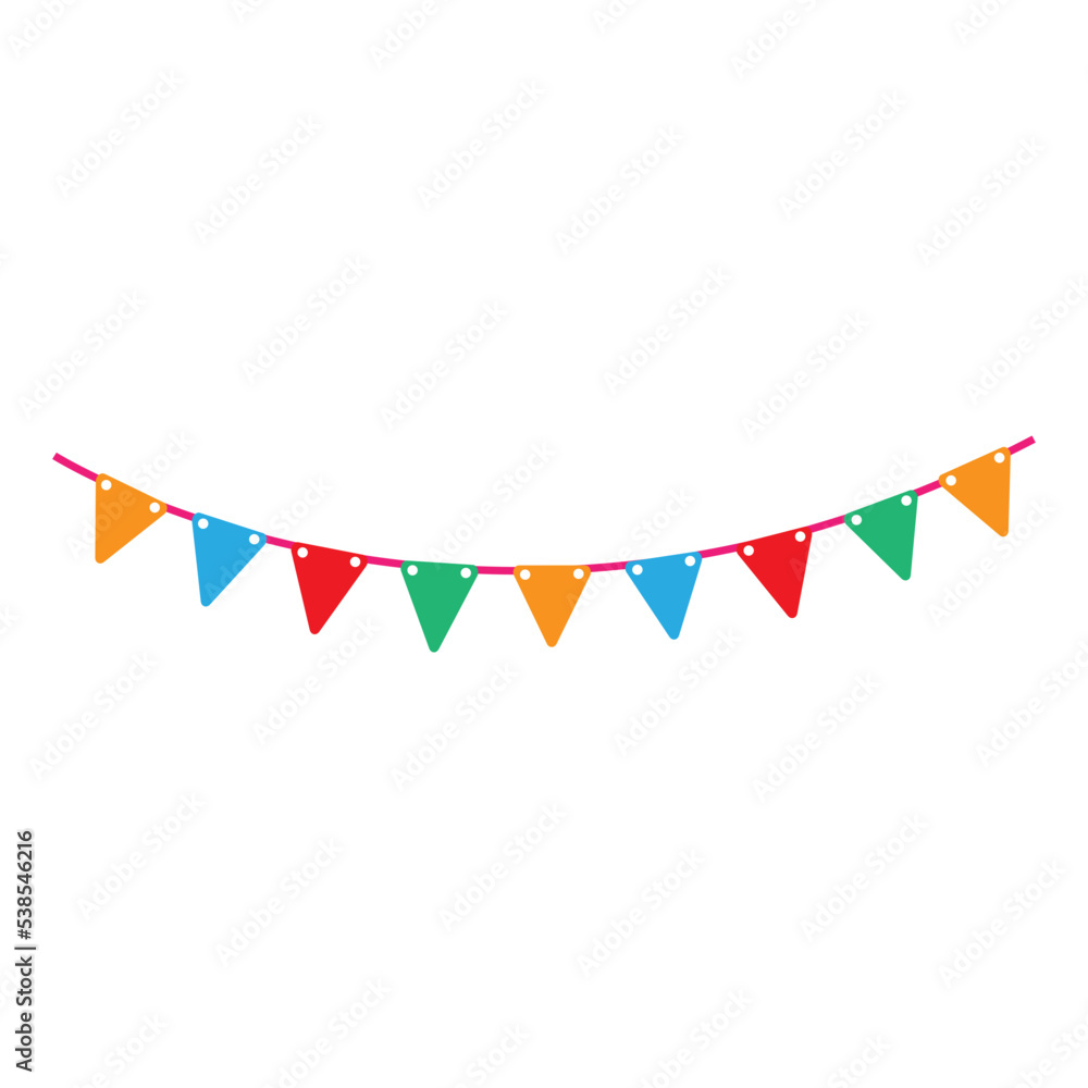Flag party illustration Flag party illustration