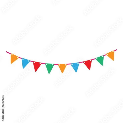 Flag party illustration