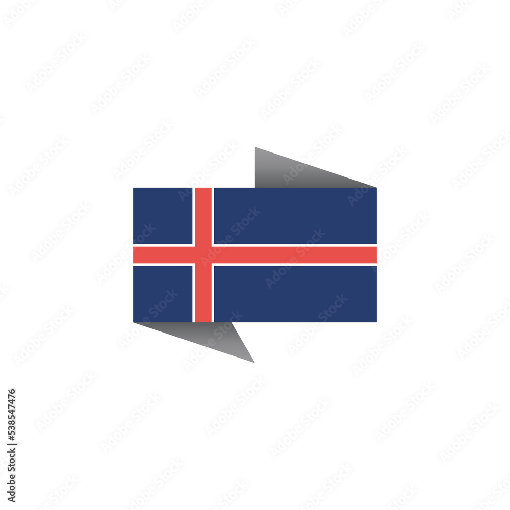 Obraz premium Illustration of Iceland flag Template