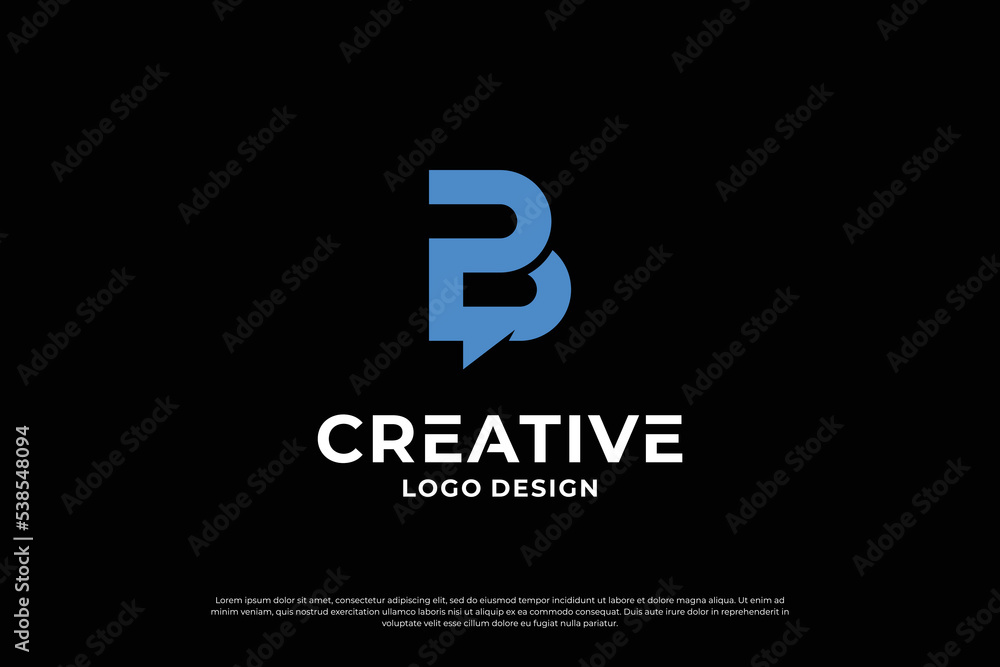 Letter BP logo design template. Initial letters BP. Symbol BP. Creative letter BP logo vector.