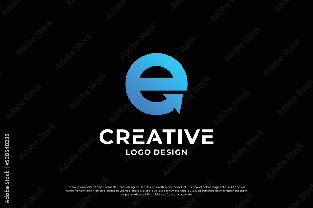 Letter E logo design vector. Initial letter E logo inspiration, Creative E symbol logo business. Letter E logo design vector. Initial letter E logo inspiration, Creative E symbol logo business.