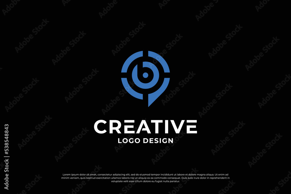 Letter B logo design template. Creative initial letters B logo symbol. Letter B logo design template. Creative initial letters B logo symbol.