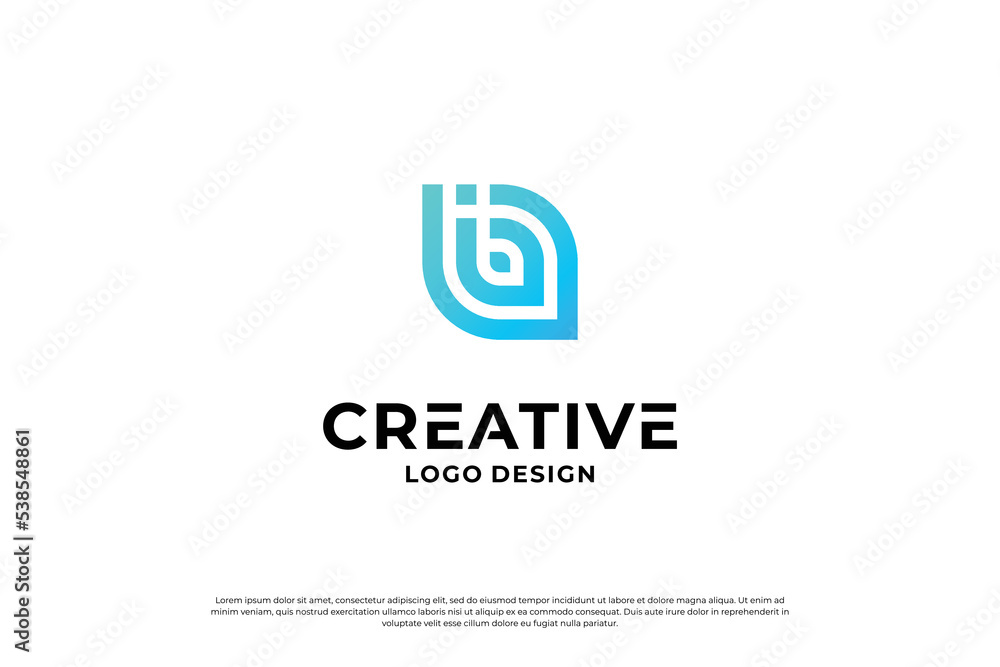 Letter B logo design template. Creative initial letters B logo symbol. Letter B logo design template. Creative initial letters B logo symbol.