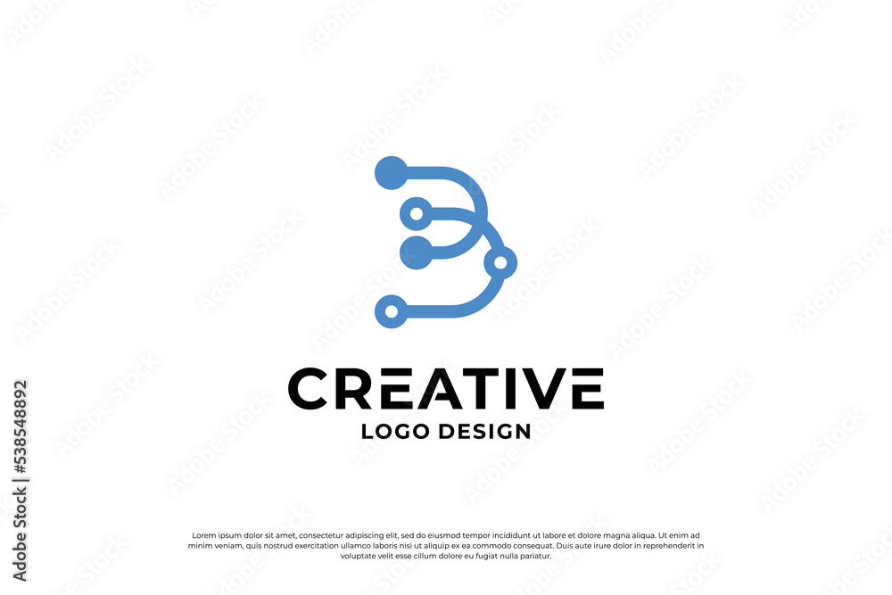 Letter B logo design template. Creative initial letters B logo symbol. Letter B logo design template. Creative initial letters B logo symbol.