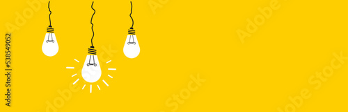Burning light bulb. Creative thinking ideas and innovation concept.	