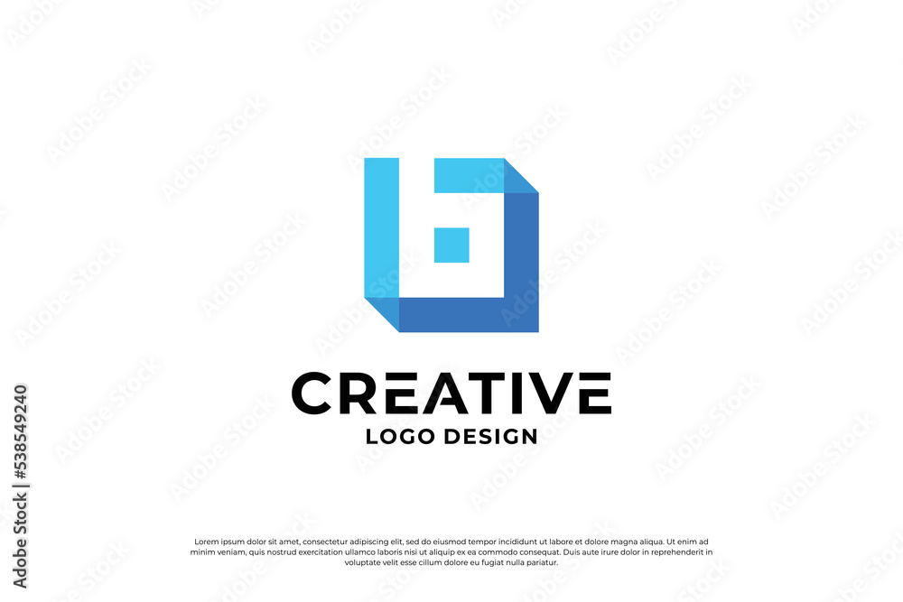 Letter B logo design template. Creative initial letters B logo symbol. Letter B logo design template. Creative initial letters B logo symbol.