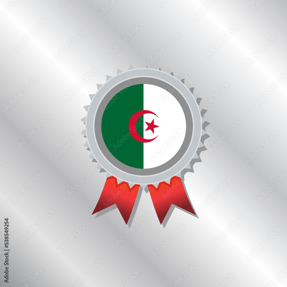 Obraz premium Illustration of Algeria flag Template