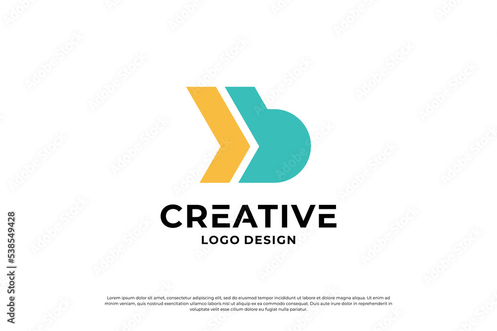 Letter B logo design template. Creative initial letters B logo symbol. Letter B logo design template. Creative initial letters B logo symbol.