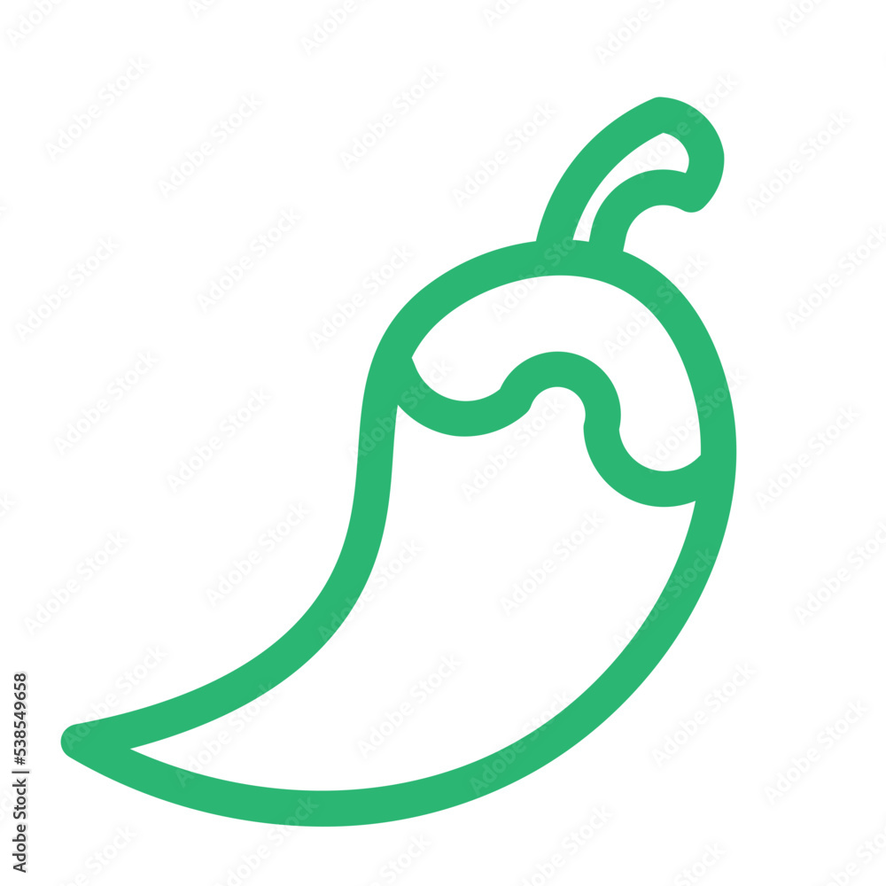 Fototapeta premium chilli spicy vegetable food organic icon