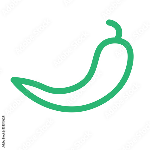 Fotografie chilli hot peper vegetable icon