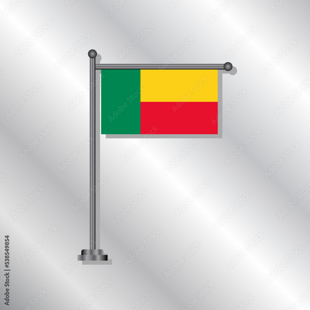 Illustration of Benin flag Template Illustration of Benin flag Template