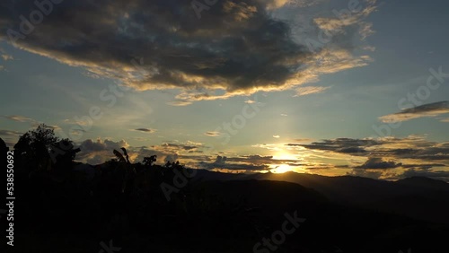 Wallpaper Mural Time lapse of Majestic sunset  landscape. Torontodigital.ca
