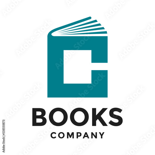 letter AC Book logo vector template. This design use letter symbol. Suitable for education.