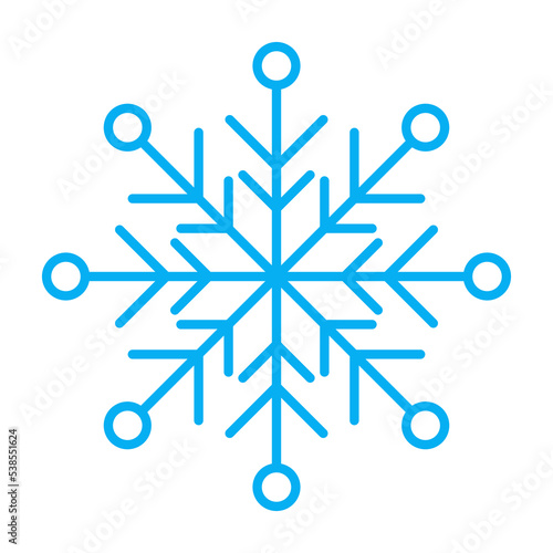 Snowflake. Snowflake icon. Simple snowflake icon in line style design. Snow snowflake symbol. Vector illustration
