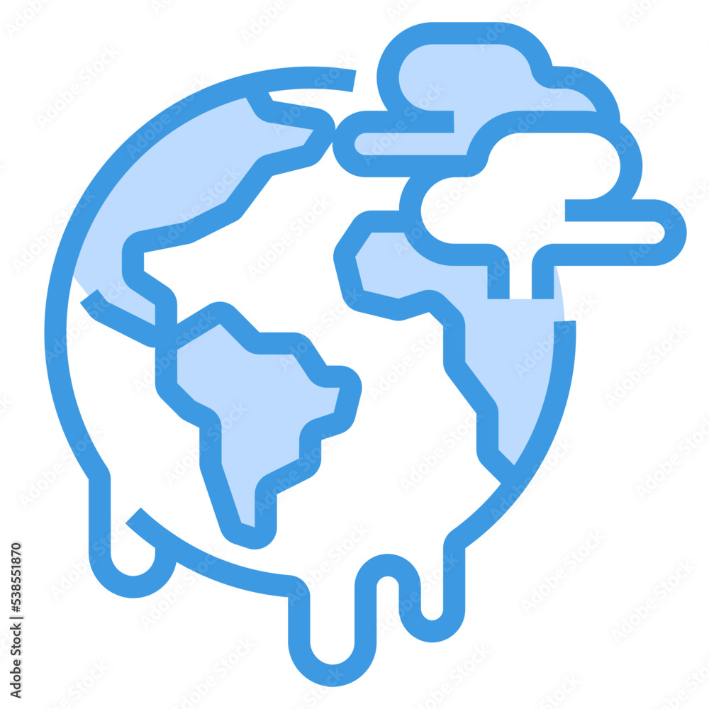 global warming outline icon Stock Vector | Adobe Stock
