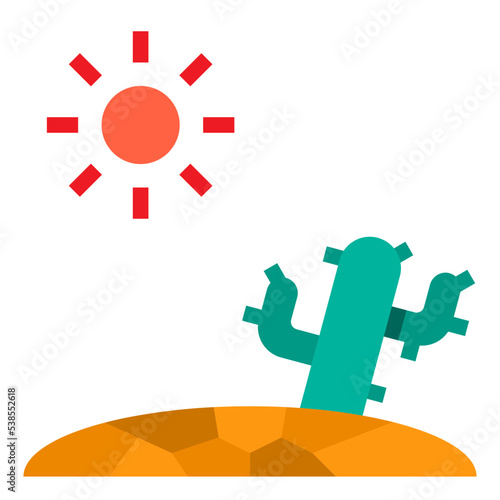drought flat icon