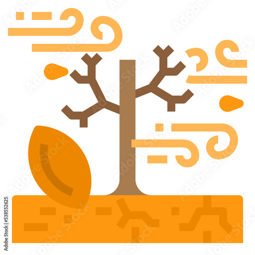 drought flat icon