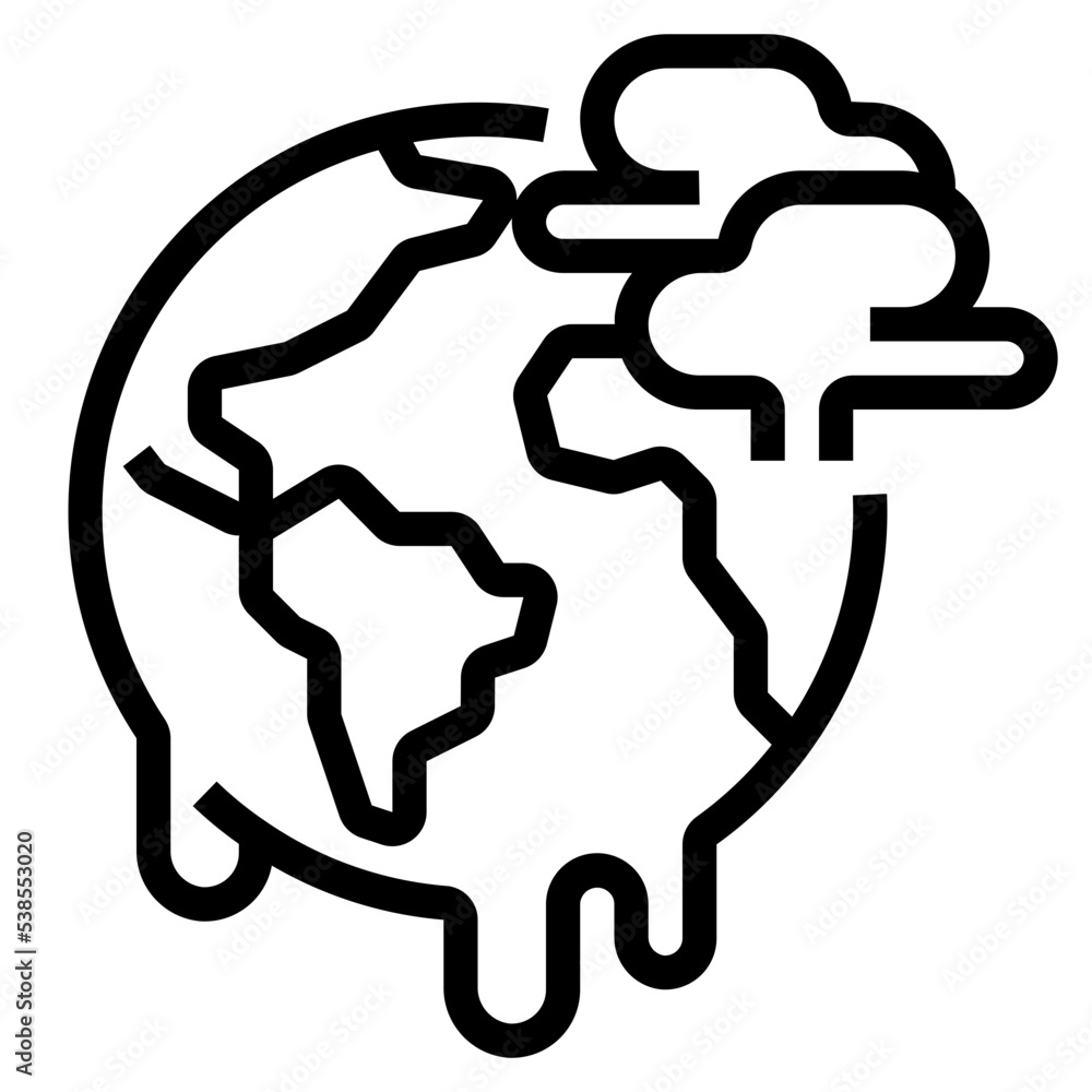 global warming outline icon global warming outline icon
