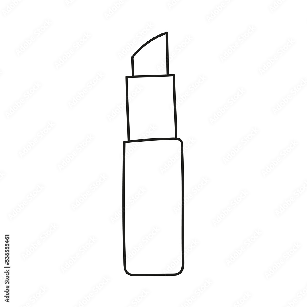 Hand drawn lipstick illustration. Hand drawn lipstick illustration.