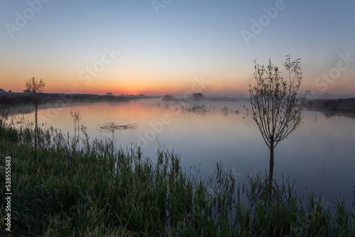 sunrise over the river