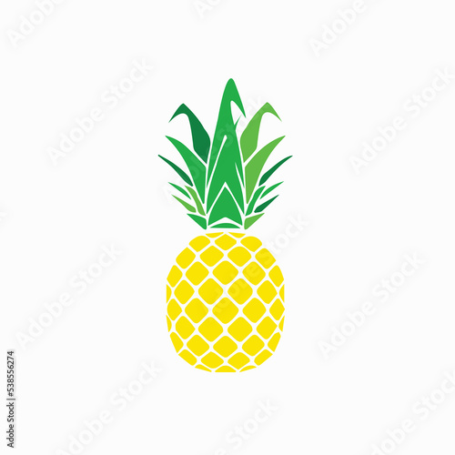 pineapple on a white