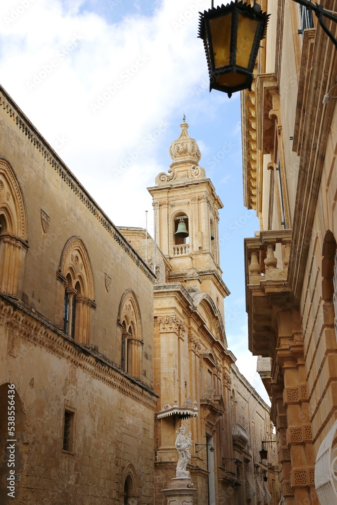 architecture on the streets of Mdina Malta