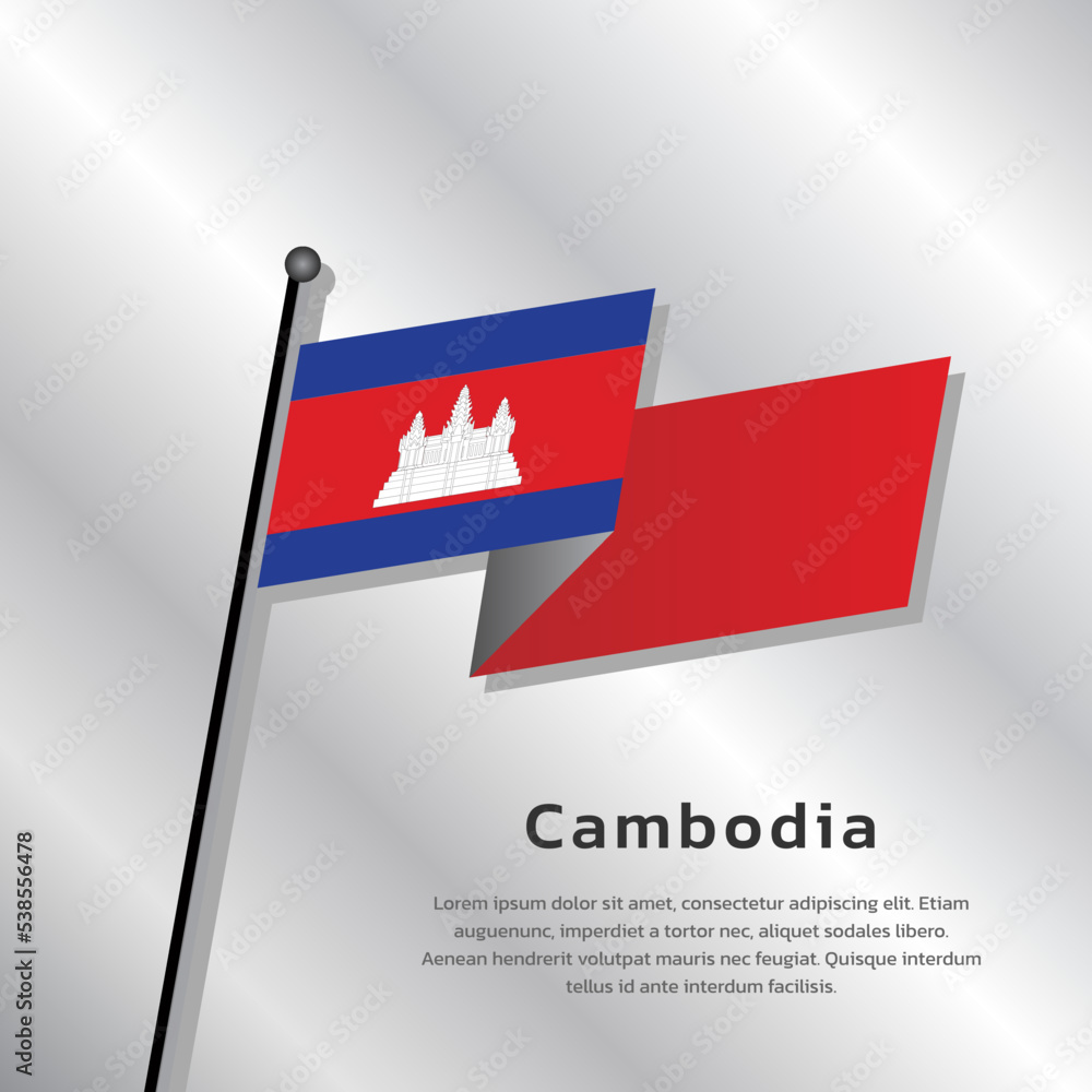 Illustration of Cambodia flag Template Illustration of Cambodia flag Template