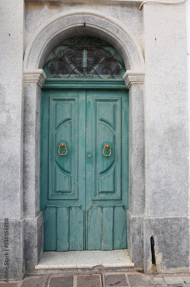traditional door on the street of Valletta, Malta