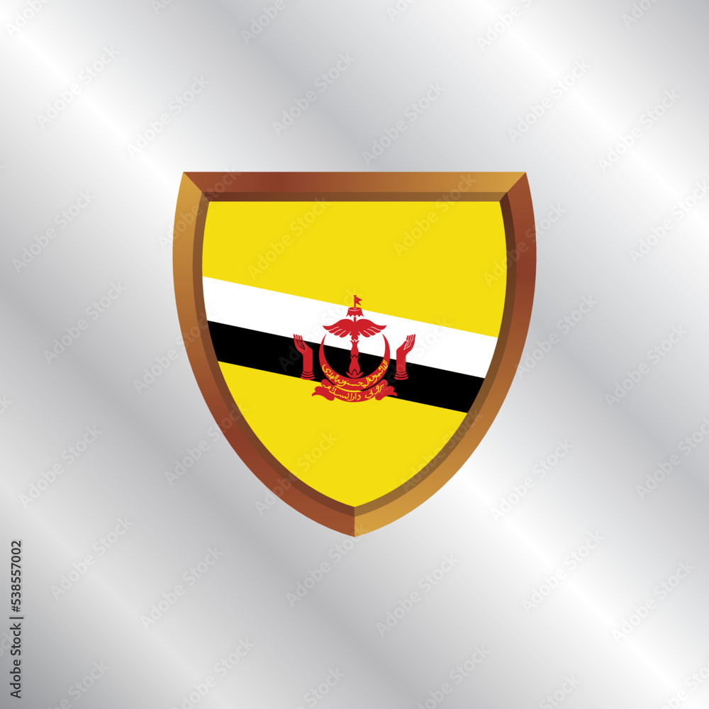 Fototapeta premium Illustration of Brunei flag Template
