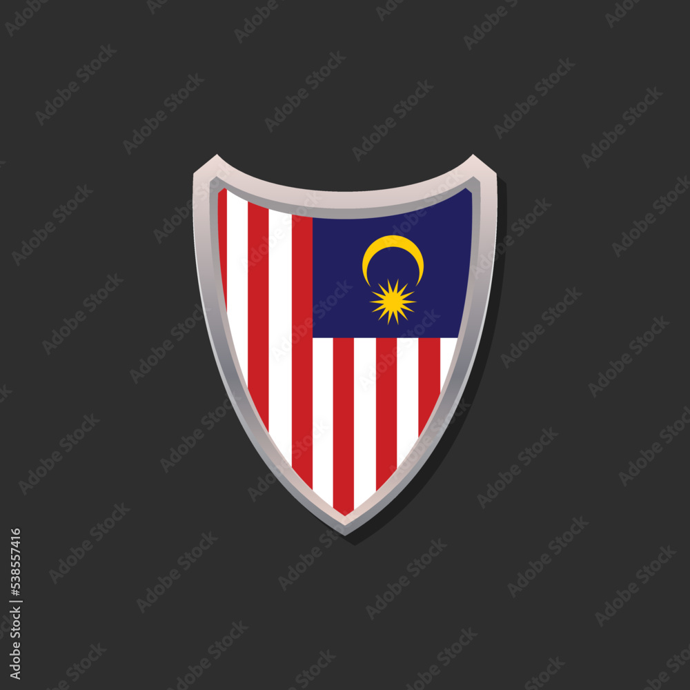 Illustration of Malaysia flag Template Illustration of Malaysia flag Template