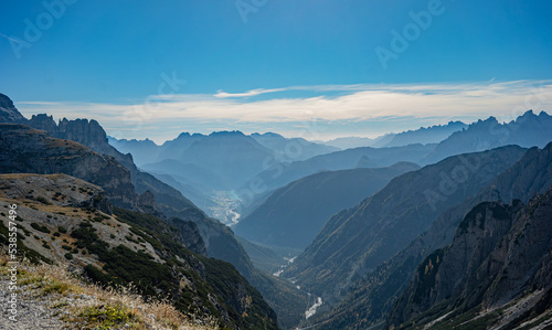 landscape of the mountains in Dolomites