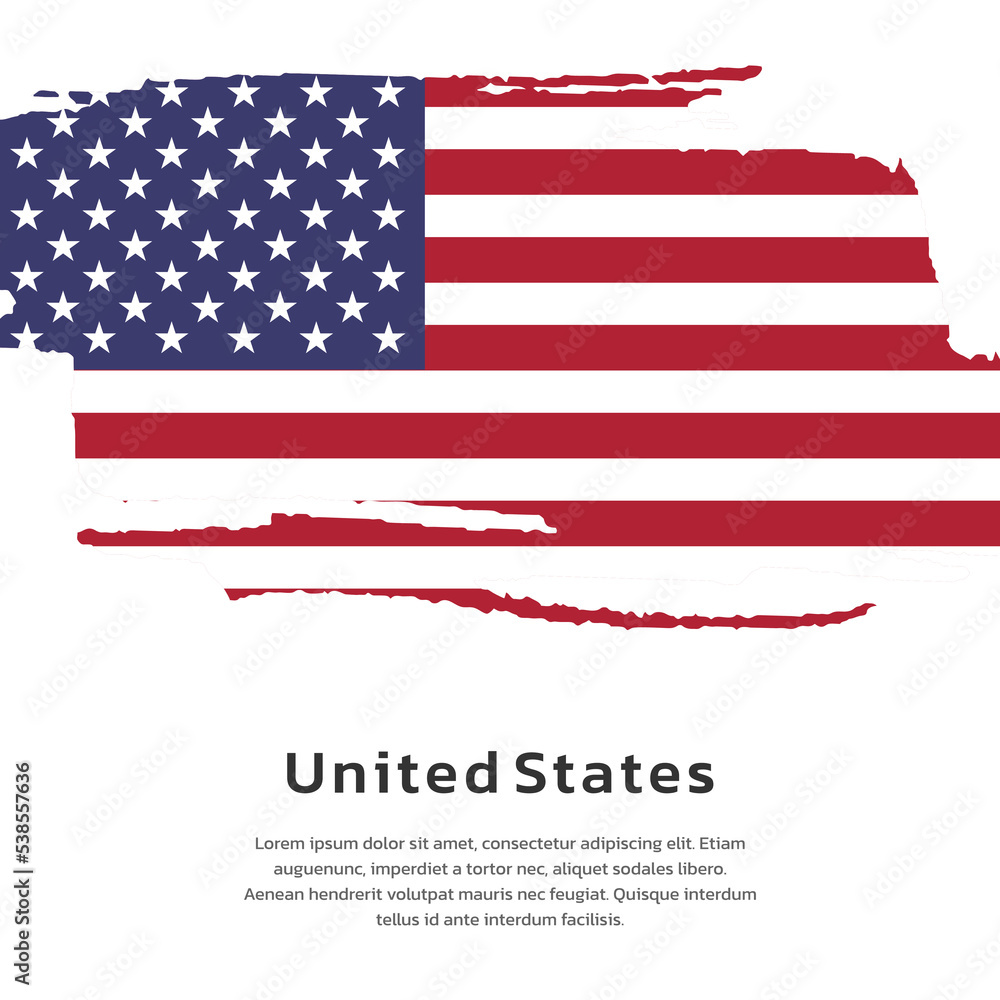 Illustration of United States flag Template Illustration of United States flag Template