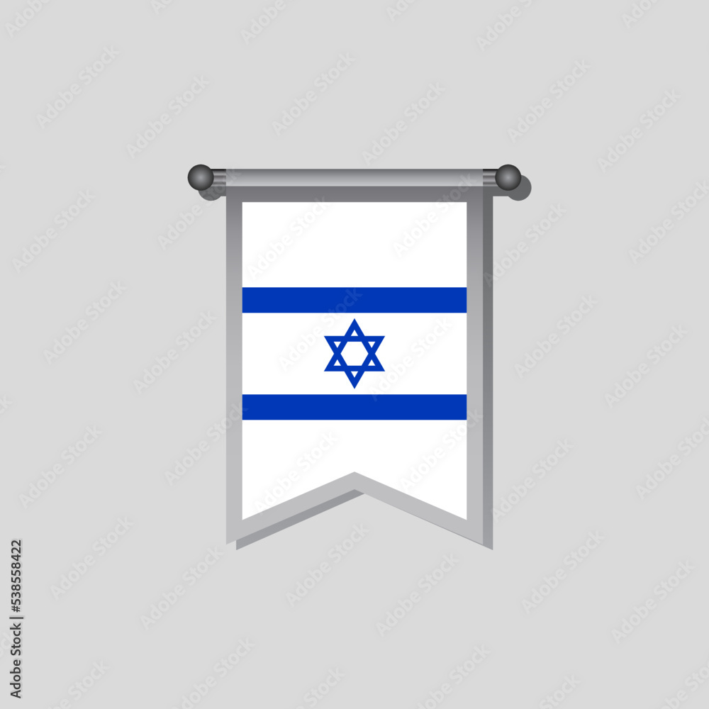 Illustration of Israel flag Template Illustration of Israel flag Template