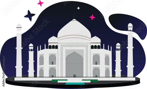 taj mahal vector illustration