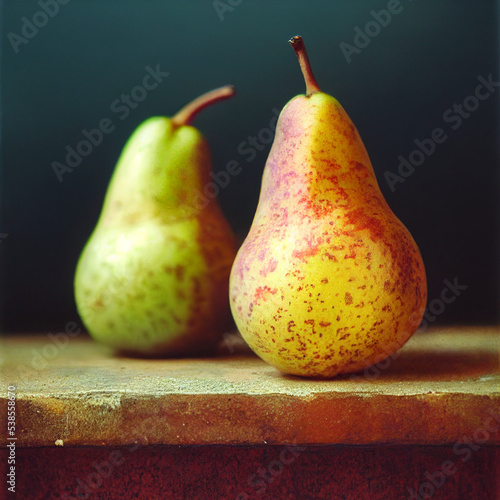 pears on a table