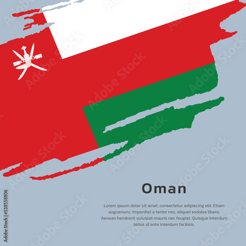 Illustration of Oman flag Template