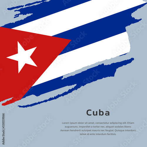 Illustration of Cuba flag Template