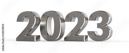 Happy New Year 2023 Number 3D Render