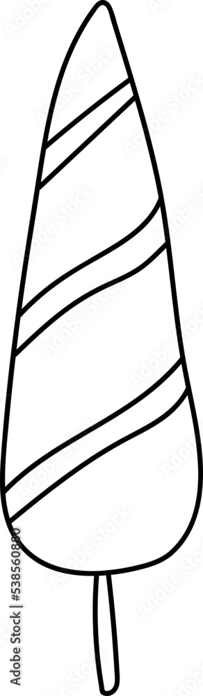 Christmas Tree Doodle Line Illustration Christmas Tree Doodle Line Illustration