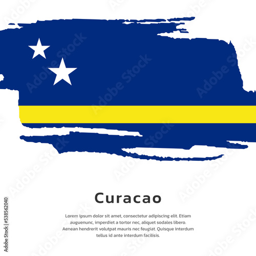 Illustration of Curacao flag Template