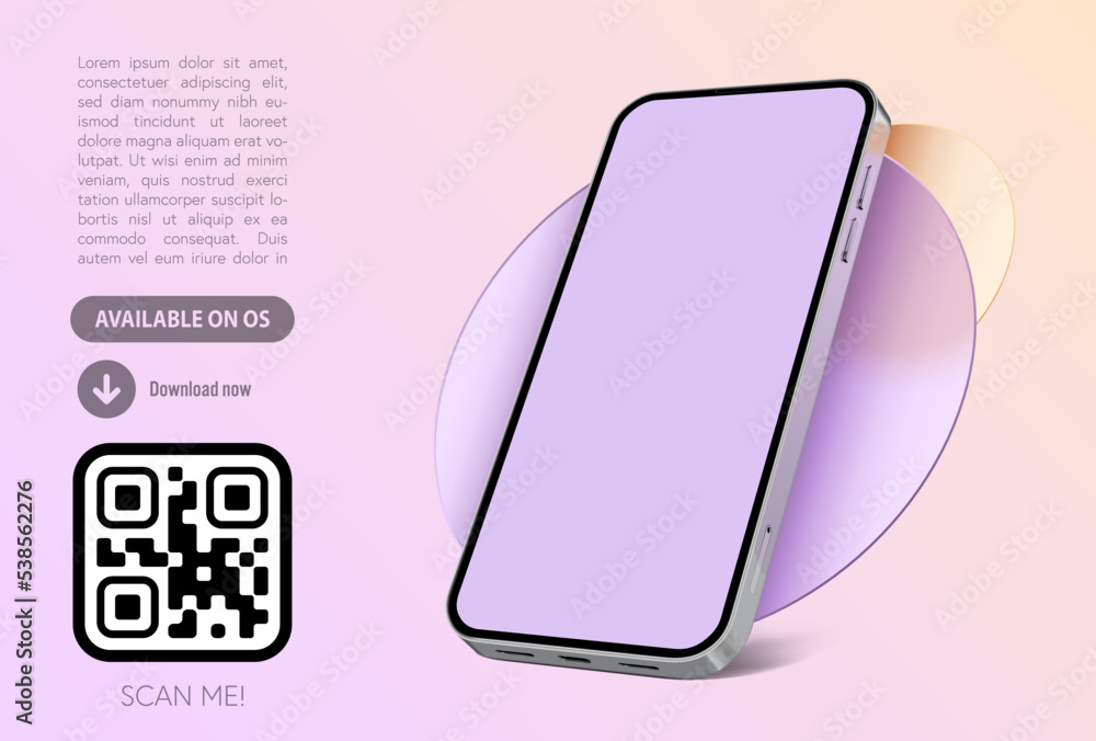 Qr Code SCAN ME template with a smartphone for application screenshot ...