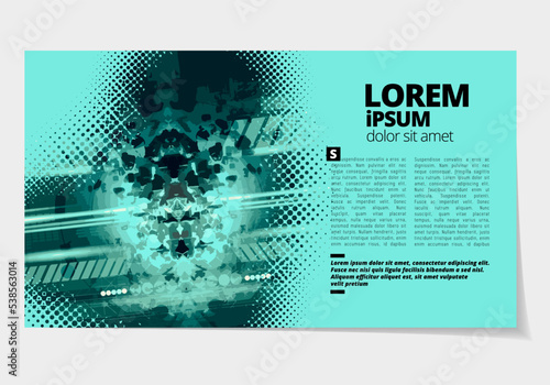 Elegant layout for business presentation with technology and science background, vector illustartion