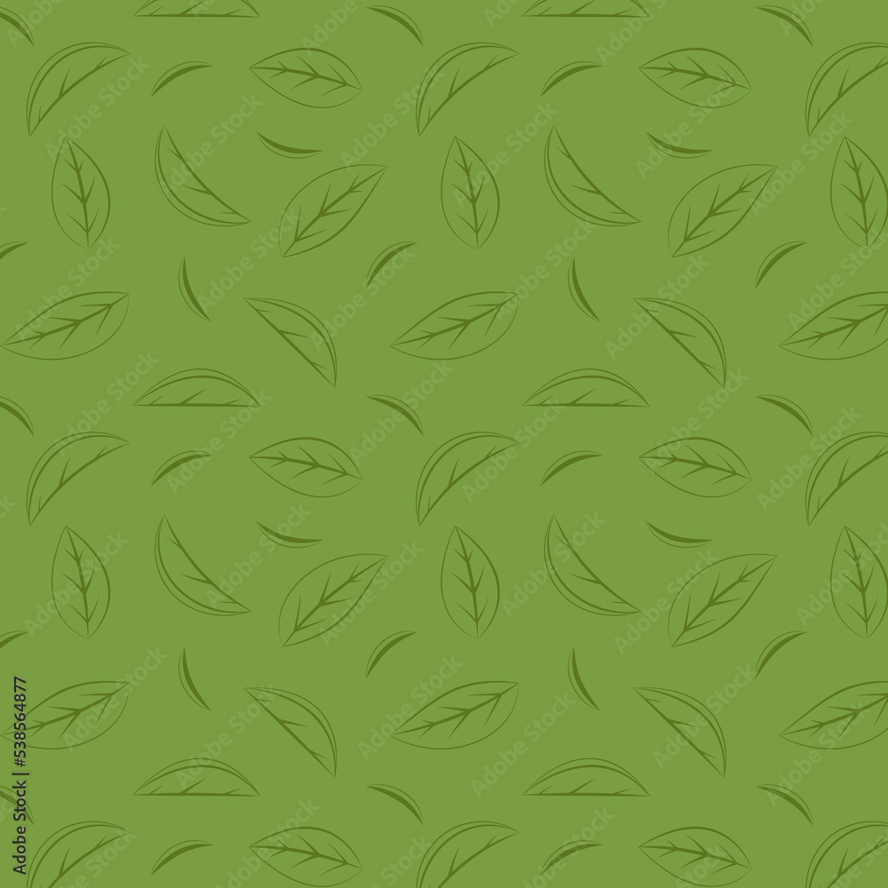 Green tea pattern wallpaper. Green tea doodle vector. Matcha pattern. Green tea pattern wallpaper. Green tea doodle vector. Matcha pattern.