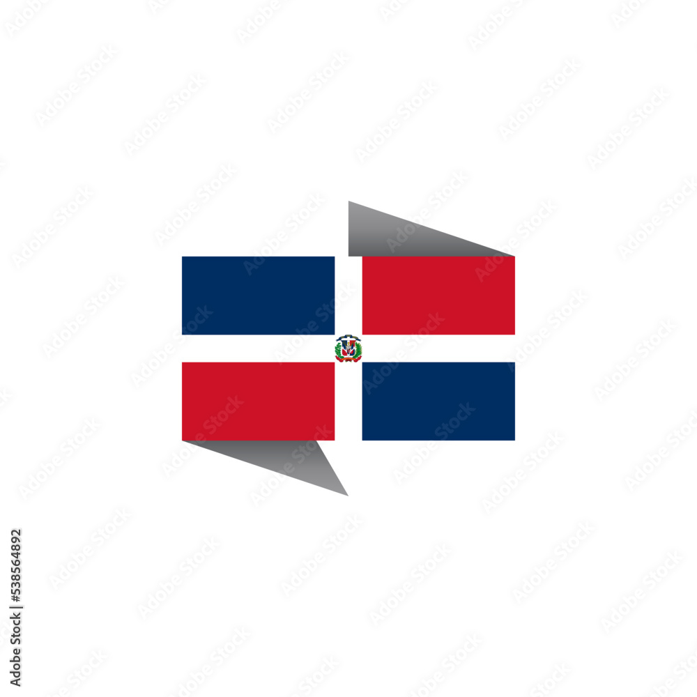 Illustration of Dominican Republic flag Template Illustration of Dominican Republic flag Template