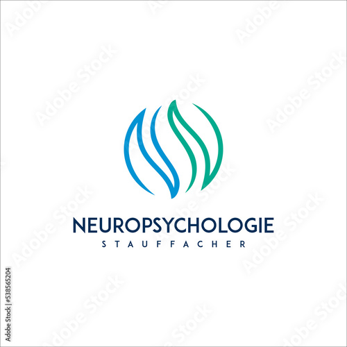 neuropsychology health logo template vector