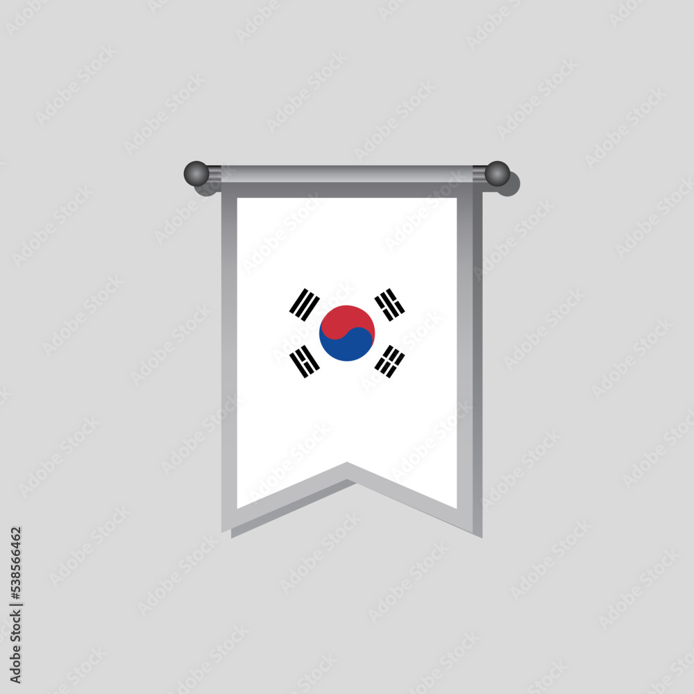 Illustration of South Korea flag Template Illustration of South Korea flag Template