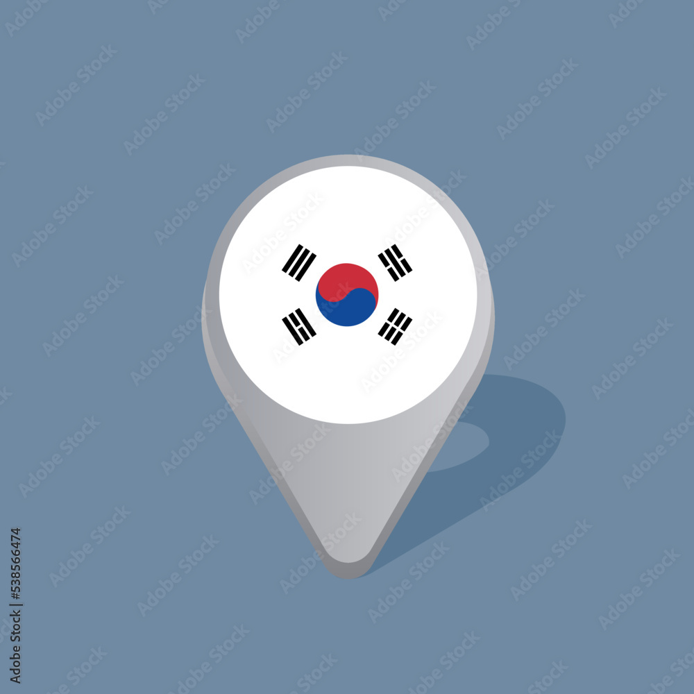 Illustration of South Korea flag Template Illustration of South Korea flag Template