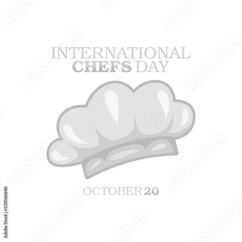 vector graphic of international chefs day good for international chefs day celebration. flat design. flyer design.flat illustration.