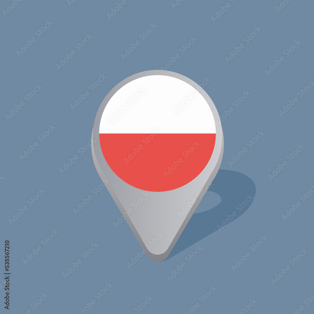 Illustration of Poland flag Template Illustration of Poland flag Template
